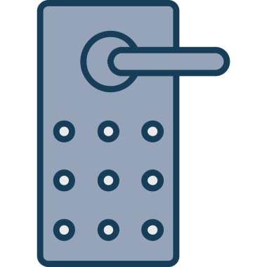 Kapı. Web simgesi basit illüstrasyon