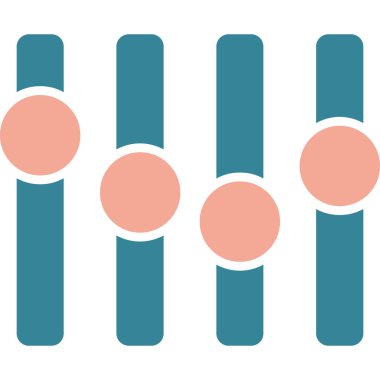 ses dalgaları düz vektör simgesi