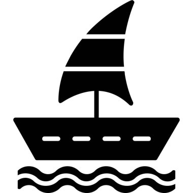 Gemi simgesi vektör illüstrasyonu