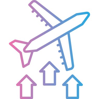 Uçak. Web simgesi basit illüstrasyon