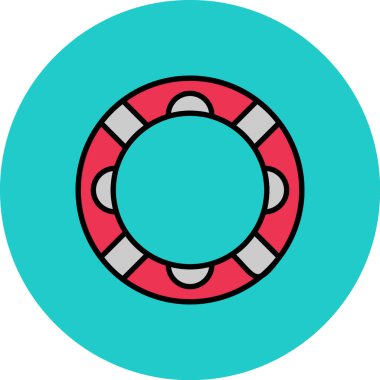 Lifebuoy simgesi. Vektör illüstrasyonu