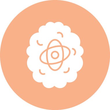 Beyin. Web simgesi basit illüstrasyon