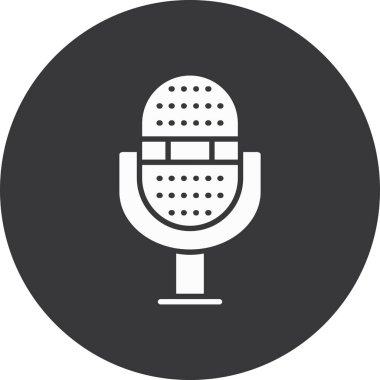 mikrofon simgesi vektör illüstrasyon tasarımı