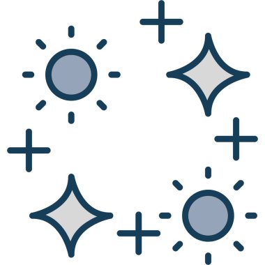 Güneş Sistemi simgesi - ana hatlar biçiminde