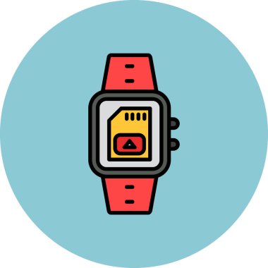 Akıllı Seç simgesi. web için akıllı saat vektör simgelerinin düz çizimi