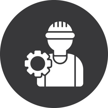 Mühendis düz vektör simgesi