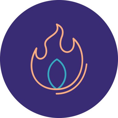 Ateş alevi. Web simgesi basit illüstrasyon
