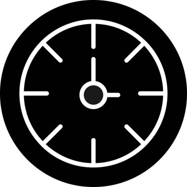 Bir saat simgesinin vektör illüstrasyonu