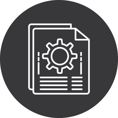 Belge simgesinin vektör illüstrasyonu