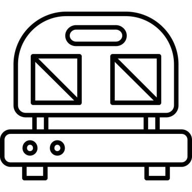 tren web simgesi, basit vektör illüstrasyonu