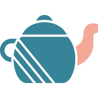 Çaydanlık. Web simgesi basit illüstrasyon