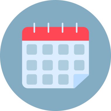 Takvim simgesi vektör illüstrasyonu