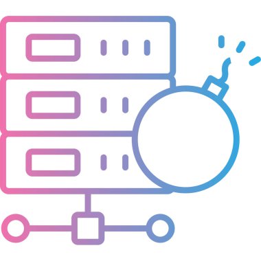 Sunucu. Web simgesi basit illüstrasyon