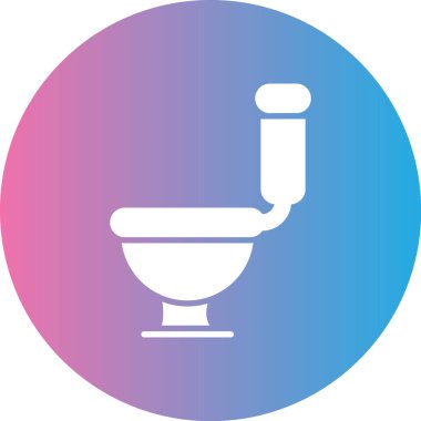 Tuvalet. Web simgesi basit illüstrasyon