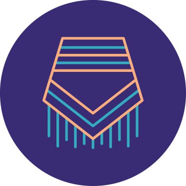 Bir çadır simgesinin vektör illüstrasyonu