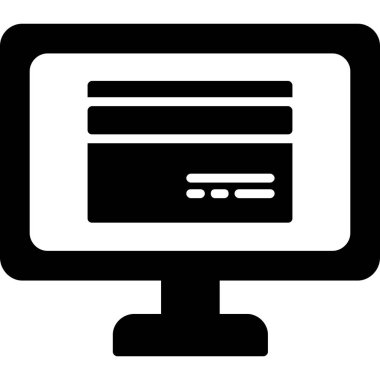 bilgisayar masaüstü simgesi, basit vektör illüstrasyonu