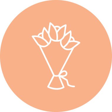 Çiçek simgesinin vektör illüstrasyonu