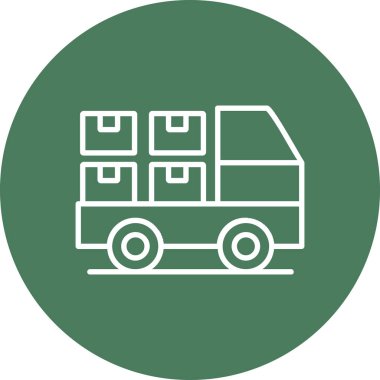 Teslimat minibüsü. Web simgesi