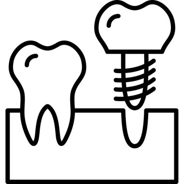 tooth icon. outline illustration of dental vector icons for web