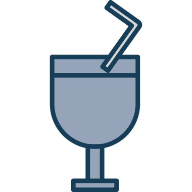 içecek cam ikonu ana hatlarıyla