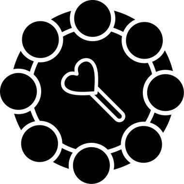 Kalp. Web simgesi basit illüstrasyon