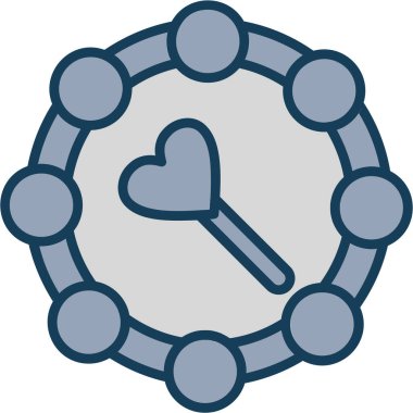 Kalp. Web simgesi basit illüstrasyon