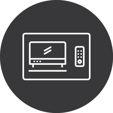 Televizyon. Web simgesi basit illüstrasyon