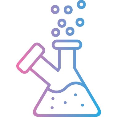 Kimya şişesi. Basit resimleme