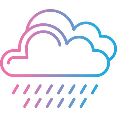 Yağmur. Web simgesi basit illüstrasyon