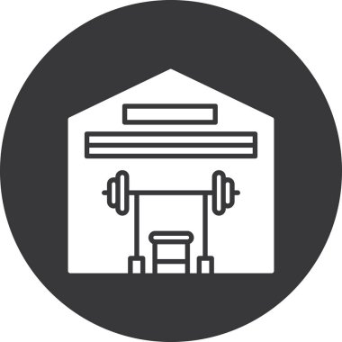 Modern yapı simgesinin vektör illüstrasyonu