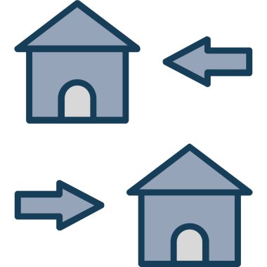 Bina. Web simgesi basit illüstrasyon