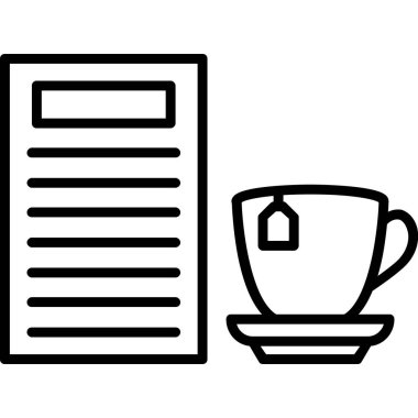 Çay fincanı simgesi, taslak biçimi