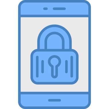 cep telefonu kilitleme simgesi - taslak biçimi