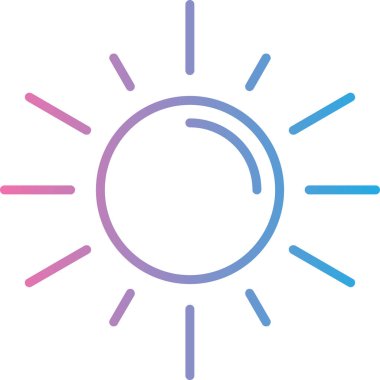 Güneş simgesinin vektör illüstrasyonu