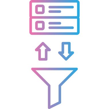 gönderme satırı simgesi olan renk indirme oku. İzole edilmiş beyaz arka plan. Değişken rastgele dinamik şekiller. vektör illüstrasyonu