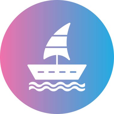 Gemi simgesi vektör illüstrasyonu