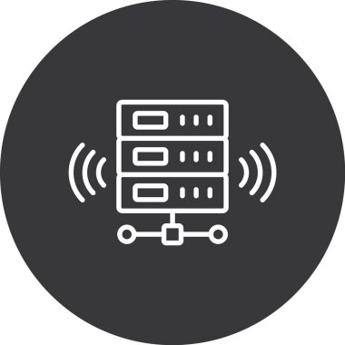 Sunucu. Web simgesi basit illüstrasyon