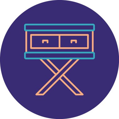 Masa. Web simgesi basit illüstrasyon