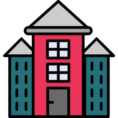 bina binası simgesi - taslak biçimi