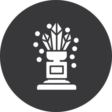 kristal kristal ikon vektör illüstrasyonu