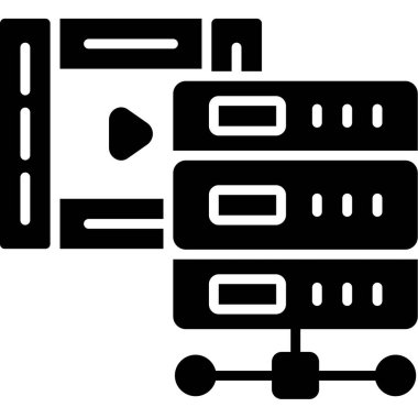 Bilgisayar sunucu vektör simgesi