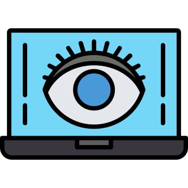 Göz. Web simgesi basit illüstrasyon