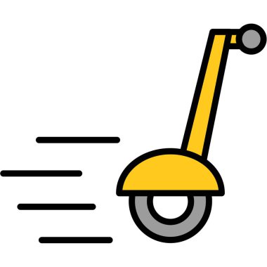 kepçelenmiş simge rengi ana hatları vektörü