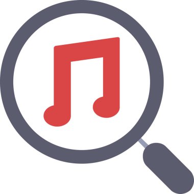 müzik düz vektör simgesi.