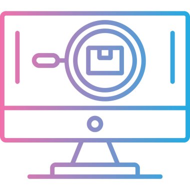 Bilgisayar. Web simgesi basit illüstrasyon