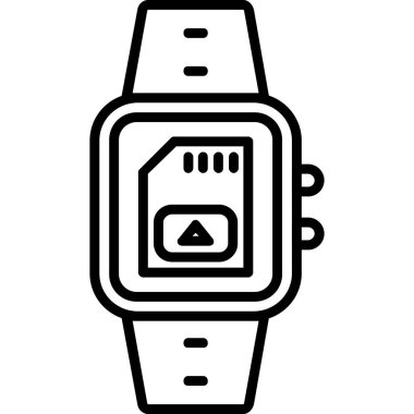 saat simgesi, vektör illüstrasyonu