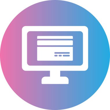 Bilgisayar. Web simgesi basit illüstrasyon