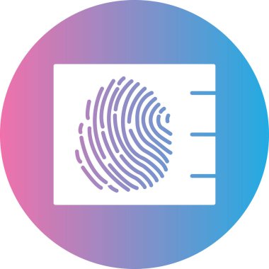 parmak izi vektör simgesi modern illüstrasyon