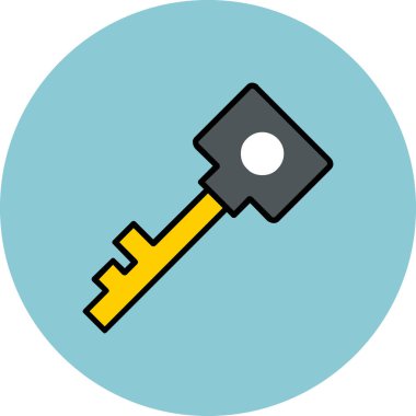 Anahtar simgesi vektör illüstrasyonu