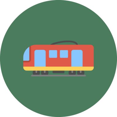 Bir tren simgesinin vektör illüstrasyonu